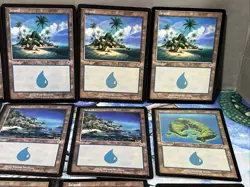 Magic the Gathering MTG Card Lot Land Island Ice Age Invasion Mercadin Masques - Image 4
