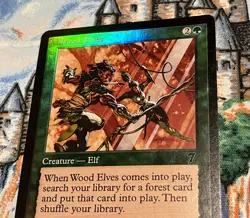 Magic the Gathering MTG Creature Wood Elves 7 Seventh Edition 284/350 foil Card - Image 3
