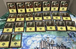 Magic the Gathering MTG Card Lot Forest Invasion 349 350 Mercadian Masques 347 - Image 1