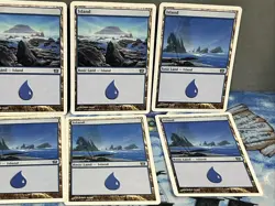 Magic the Gathering MTG Card Lot Land Island 7th 8th Edition White Black Border - Image 5