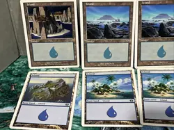 Magic the Gathering MTG Card Lot Land Island 7th 8th Edition White Black Border - Image 2