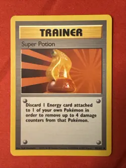 Super Potion 90/102 Vintage Base Set Trainer Pokemon TCG Card NM/LP - Image 1