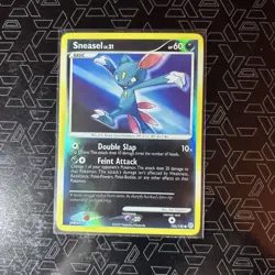 Sneasel 100/130 Reverse Holo Diamond & Pearl Base Set Pokemon Card NM - Image 1
