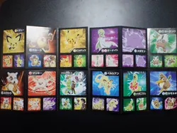 Pokemon Card Carddass Coris Promo Non Holo Sticker 4 SET Pikachu Ditto etc #4749 - Image 1