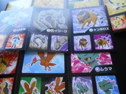 Pokemon Card Coris Promo Non Holo Sticker x4 Pikachu Pichu etc #3991 - Image 5