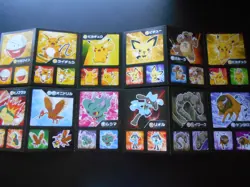 Pokemon Card Coris Promo Non Holo Sticker x4 Pikachu Pichu etc #3991 - Image 1