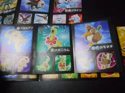 Pokemon Card Coris Promo Non Holo Sticker x4 Pikachu Raichu etc #3952 - Image 3