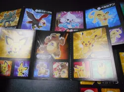 Pokemon Card Coris Promo Non Holo Sticker x4 Pikachu Raichu etc #3952 - Image 4