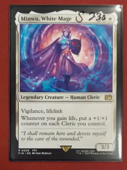 Minwu, White Mage #0026 MTG Final Fantasy R FIN NM - Image 1