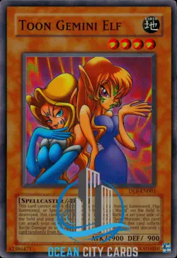 Yugioh Toon Gemini Elf DL6-EN001 Super Rare - Image 1