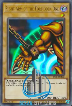 Yugioh Right Arm Of The Forbidden One Ultra Rare LOB-EN122 - Image 1
