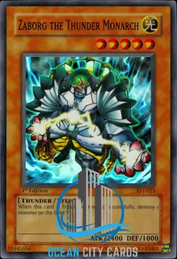 Yugioh Zaborg the Thunder Monarch AST-023 1st Edition Super Rare - Image 1