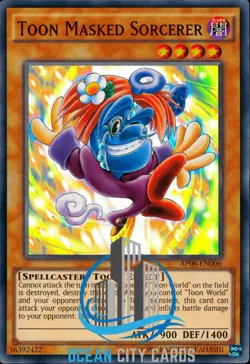 Yugioh Toon Masked Sorcerer AP08-EN006 Super Rare - Image 1