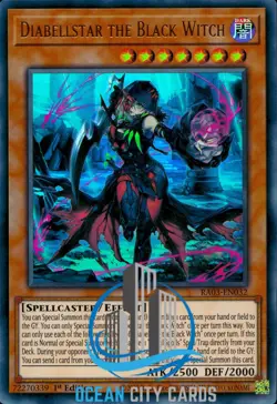Yugioh Diabellstar the Black Witch RA03-EN032 Ultra Rare 1st Edition - Image 1