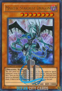Yugioh Malefic Stardust Dragon Ultra Rare Limited Edition JUMP-EN043 - Image 1