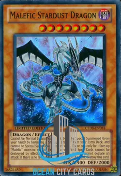 Yugioh Malefic Stardust Dragon CT08-EN014 Super Rare Limited Edition - Image 1