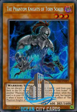 Yugioh The Phantom Knights Of Torn Scales PHRA-EN003 Secret Rare 1st Edition - Image 1