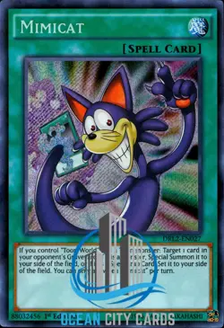 Yugioh DRL2-EN027 Mimicat Secret Rare 1st Edition NM - Image 1