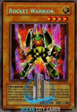 Yugioh CT2-EN005 Rocket Warrior Secret Rare Limited Edition VLP+ - Image 5