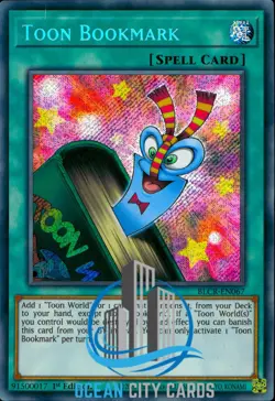 Yugioh Toon Bookmark BLCR-EN067 Secret Rare 1st Edition - Image 1