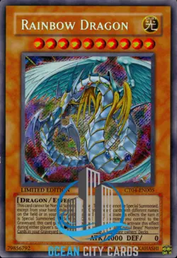 Yugioh CT04-EN005 Rainbow Dragon Secret Rare Limited Edition LP - Image 1