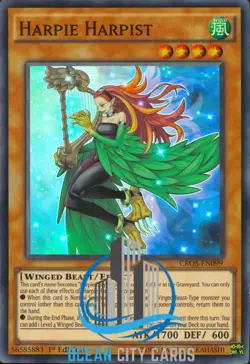 Yugioh CROS-EN099 Harpie Harpist Super Rare 1st Edition - Image 3