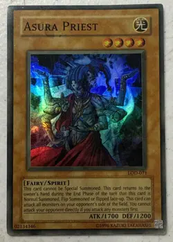 Yugioh Asura Priest LOD-071 Unlimited Super Rare Holo - NM-MINT - Image 1