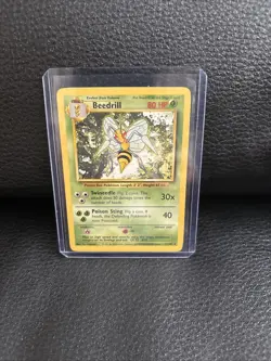 Pokemon TCG Beedrill Card 17/102 Rare Unlimited Base Set - Image 1