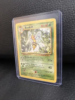 Pokemon TCG Beedrill Card 17/102 Rare Unlimited Base Set - Image 3