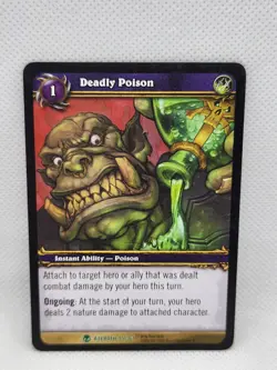 World of Warcraft TCG Deadly Poison Heroes of Azeroth #95 Instant Ability Card - Image 1
