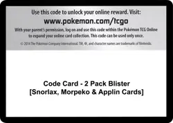 Code Card - 2 Pack Blister - Snorlax, Morpeko & Applin Cards / English / - Image 1