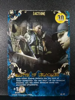 Resident Evil Deck Building Game Replacement Action Master of Unlocking Card - Image 1