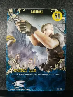 Resident Evil Deck Building Game 2010 Replacement Part Card Action Deadly Aim - Image 1