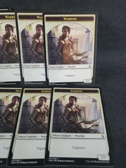 10x White Vigilance Warrior Token Magic The Gathering MTG Amonkhet NM-LP - Image 4