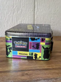 Pokemon TCG Detective Pikachu Collectors Chest Tin Lunch Box EMPTY TIN ONLY - Image 3