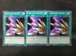 3x Thousand Knives 1st Edition Near Mint Card YUGIOH LCYW-EN067 Playset See Pics - Image 1
