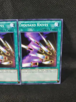 3x Thousand Knives 1st Edition Near Mint Card YUGIOH LCYW-EN067 Playset See Pics - Image 4