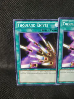 3x Thousand Knives 1st Edition Near Mint Card YUGIOH LCYW-EN067 Playset See Pics - Image 2