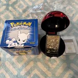 Pokemon Card Mewtwo Burger King 1999 23k Gold Plated Trading Card Original Box - Image 1