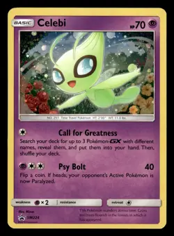 Celebi SM224 Holo Rare Black Star Promo Pokemon Card - Image 1