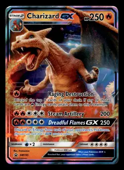Charizard GX SM195 Ultra Rare Black Star Promo Pokemon Card - Image 1