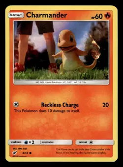 Charmander 4/18 Holo Detective Pikachu Pokemon Card - 2 - Image 1