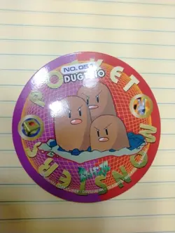 Dugtrio Pokemon Menko Card Menco Game TCG Nintendo Vintage Japanese #123 - Image 1