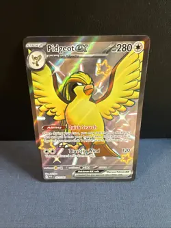 Pokemon TCG 2024 Paldean Fates: Pidgeot ex 221/091 Shiny Holo Card - Near Mint - Image 1