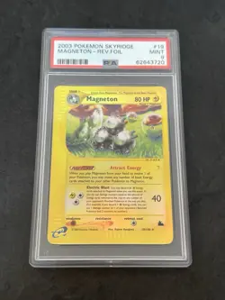 Skyridge 19 Magneton PSA 9 Graded WOTC Reverse Holo Rare Pokemon Card - Image 1