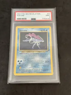Neo Discovery 27 Suicune PSA 9 Graded WOTC Rare Pokemon Card - Image 1