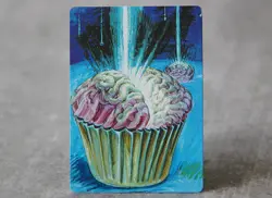 Cupcake Braingeyser MTG - Satirical Fan art Altered Art Custom Art Alpha - Image 1