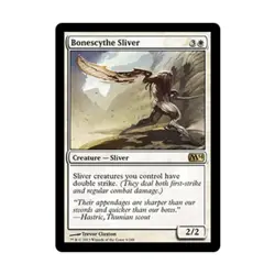 WOTC MtG M14 Bonescythe Sliver (R) EX - Image 1