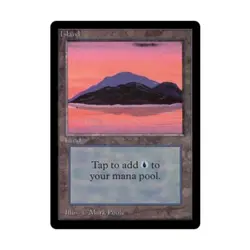 WOTC MtG Beta Island - Version C (L) EX - Image 1