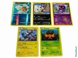 🔥Lot 5 • Pokemon Holo Cards • Seaking Purrloin Zekrom Dwebble Arbok - Image 1